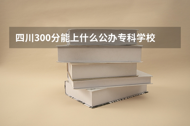 四川300分能上什么公办专科学校