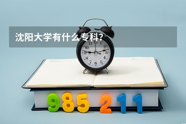 沈阳大学有什么专科?