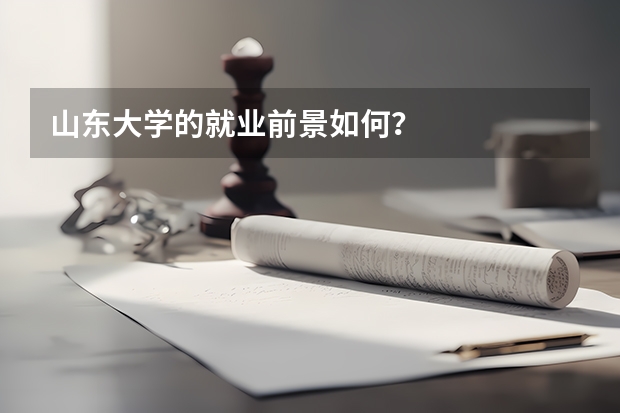 山东大学的就业前景如何?