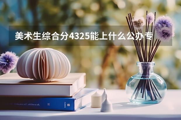 美术生综合分432.5能上什么公办专科?
