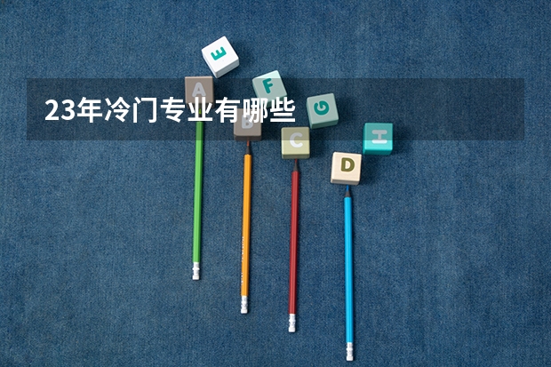 23年冷门专业有哪些