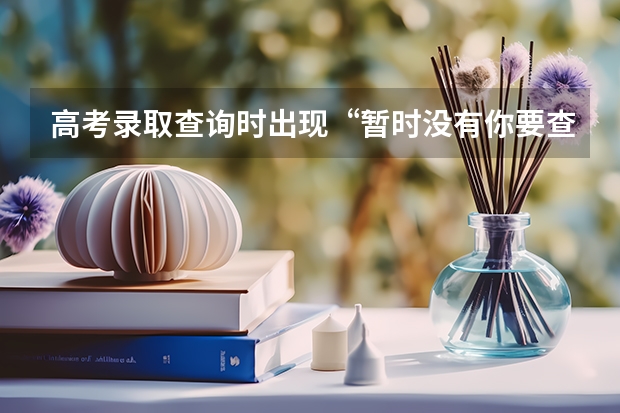 高考录取查询时出现“暂时没有你要查询的准考证信息”是什么意思？没录取上？