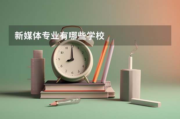 新媒体专业有哪些学校