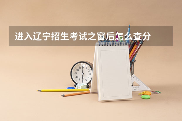 进入辽宁招生考试之窗后怎么查分