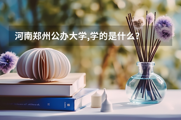 河南郑州公办大学,学的是什么？