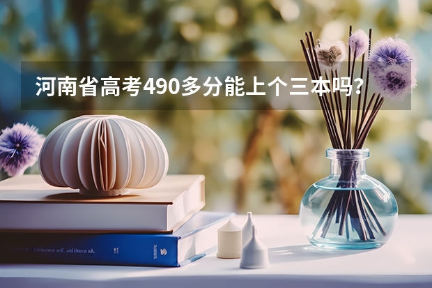 河南省高考490多分能上个三本吗?