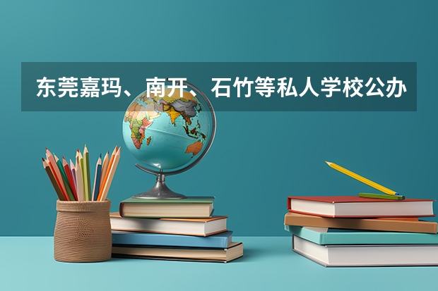 东莞嘉玛、南开、石竹等私人学校公办生的录取分数线是多少?
