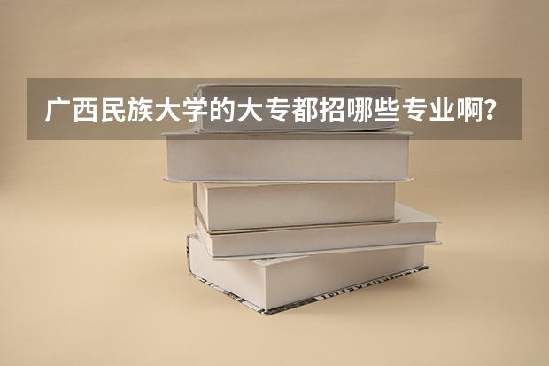 广西民族大学的大专都招哪些专业啊？！