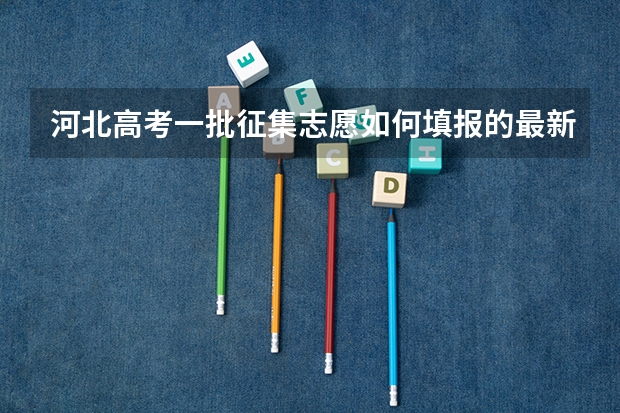 河北高考一批征集志愿如何填报的最新相关信息