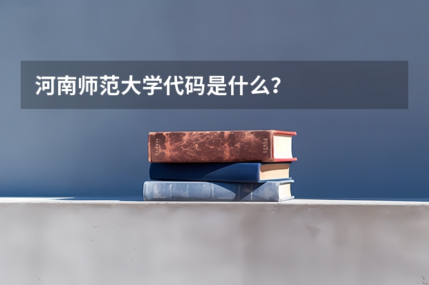 河南师范大学代码是什么？