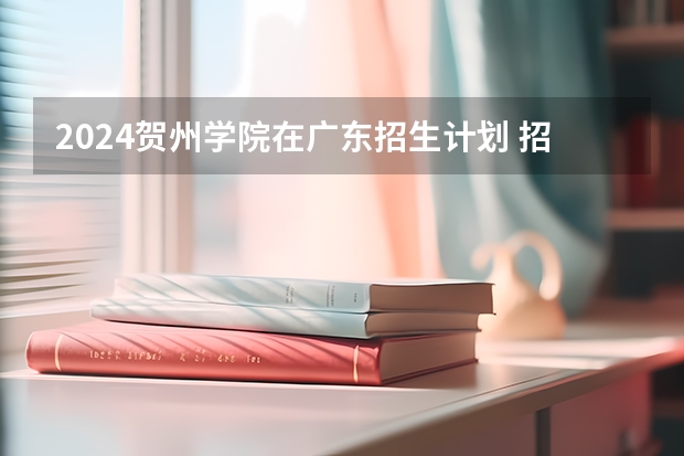 2024贺州学院在广东招生计划 招多少人