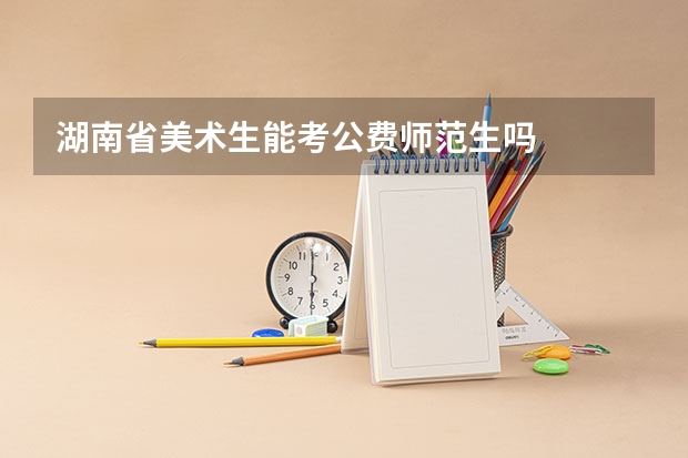 湖南省美术生能考公费师范生吗