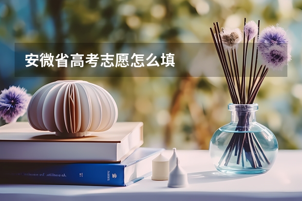 安微省高考志愿怎么填
