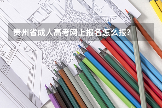 贵州省成人高考网上报名怎么报?