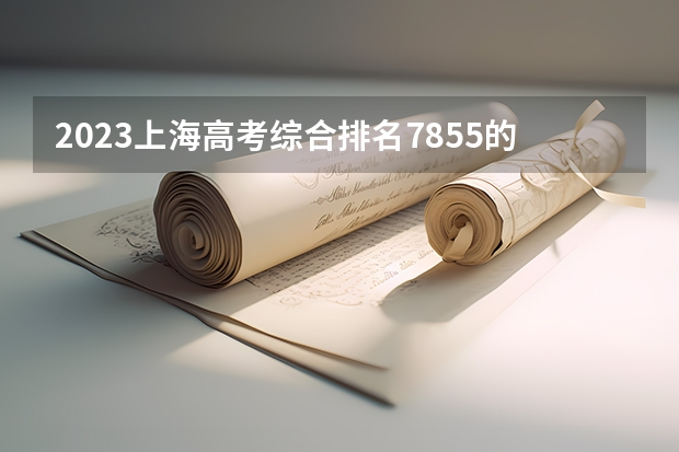 2023上海高考综合排名7855的考生报什么大学好 学校往年录取分数线