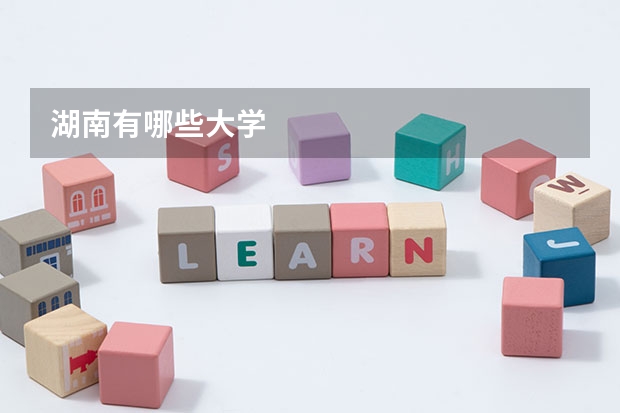 湖南有哪些大学
