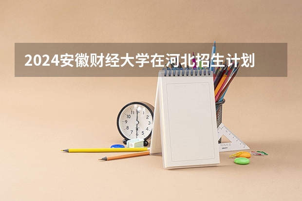 2024安徽财经大学在河北招生计划 招多少人