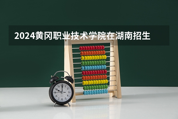 2024黄冈职业技术学院在湖南招生计划 招多少人