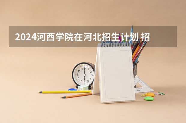 2024河西学院在河北招生计划 招多少人