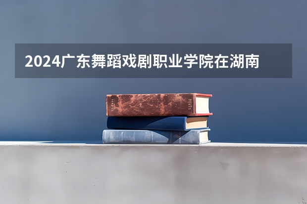 2024广东舞蹈戏剧职业学院在湖南招生计划 招多少人