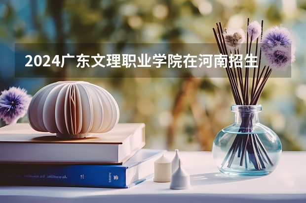 2024广东文理职业学院在河南招生计划 招多少人