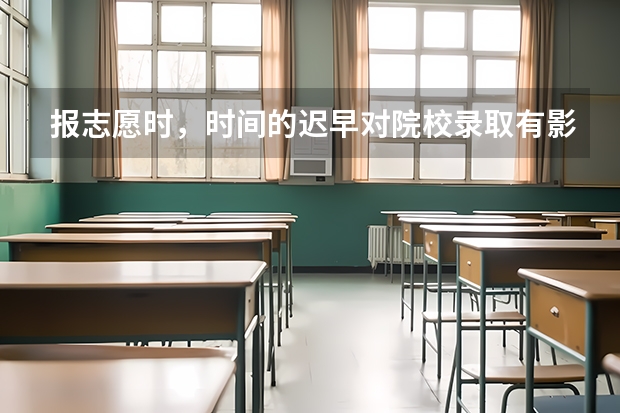 报志愿时，时间的迟早对院校录取有影响吗？