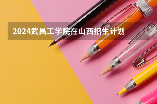2024武昌工学院在山西招生计划 招多少人
