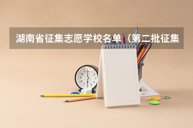 湖南省征集志愿学校名单（第二批征集志愿学校录取名单）