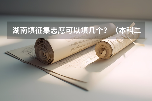 湖南填征集志愿可以填几个？（本科二批征集志愿填报时间）