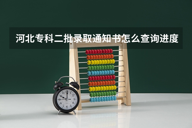 河北专科二批录取通知书怎么查询进度