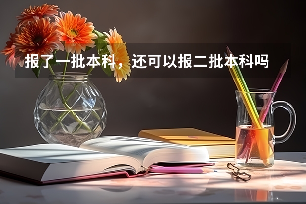 报了一批本科，还可以报二批本科吗