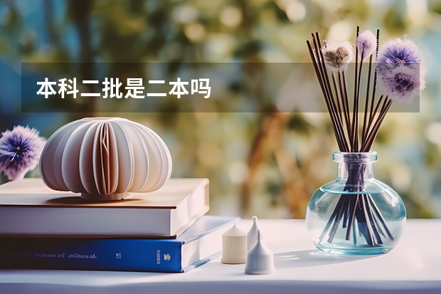 本科二批是二本吗