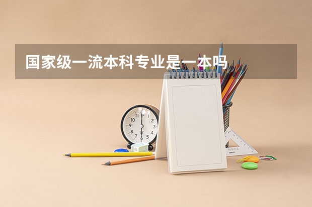 国家级一流本科专业是一本吗