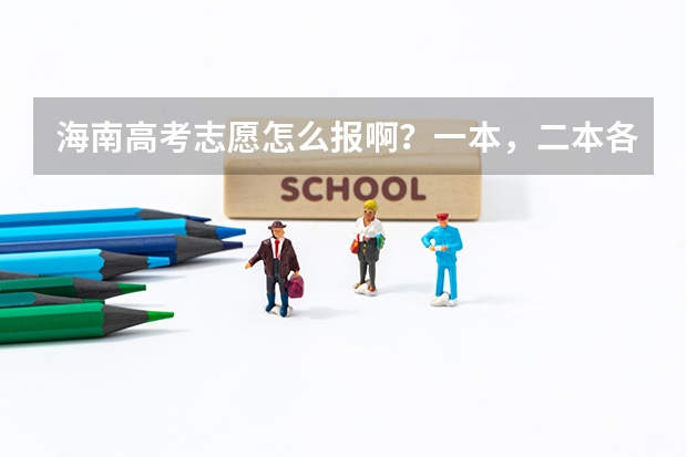 海南高考志愿怎么报啊?一本,二本各报几个学校和专业?