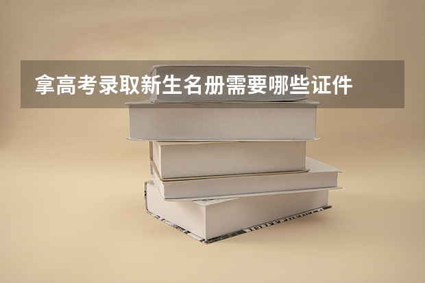 拿高考录取新生名册需要哪些证件