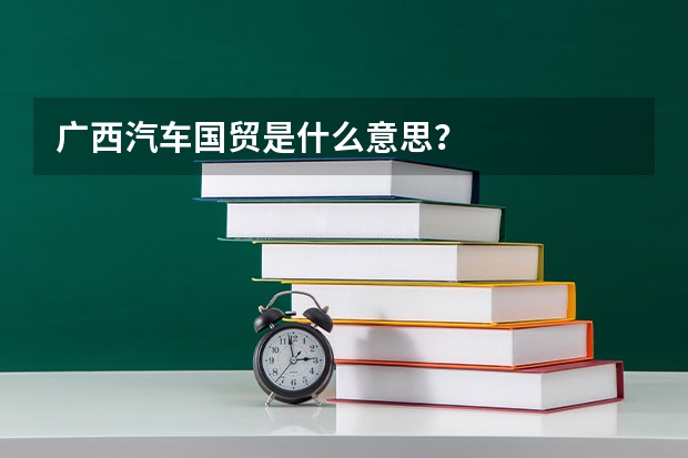 广西汽车国贸是什么意思?