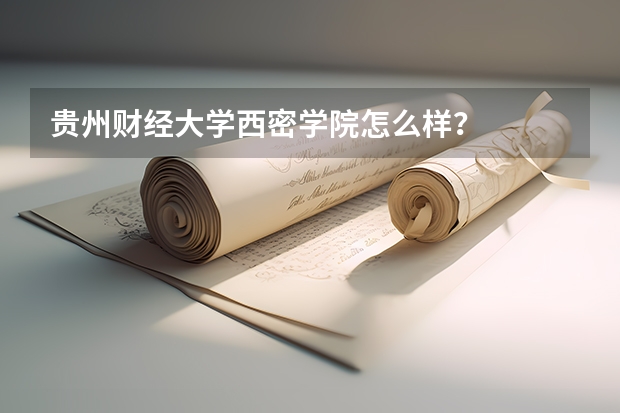 贵州财经大学西密学院怎么样?