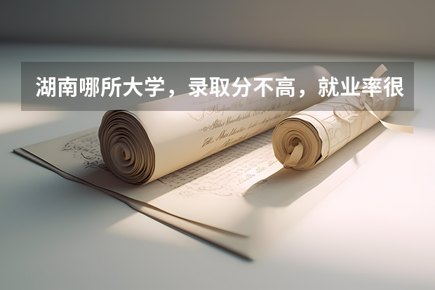 湖南哪所大学，录取分不高，就业率很高？ 湖南南华大学是一本还是二本