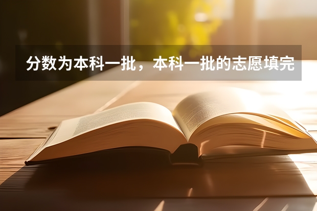 分数为本科一批，本科一批的志愿填完之后，本科二批的志愿还填不填？填了有什么作用没有？