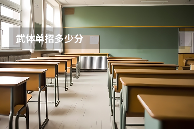 武体单招多少分