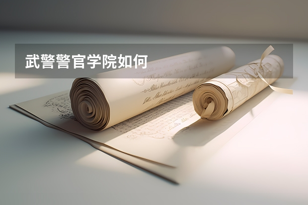 武警警官学院如何