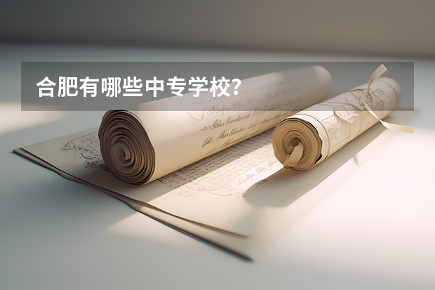 合肥有哪些中专学校？