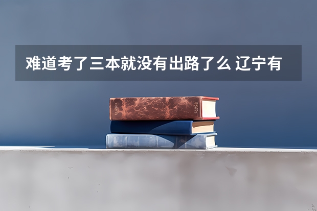 难道考了三本就没有出路了么 辽宁有几个三本院校