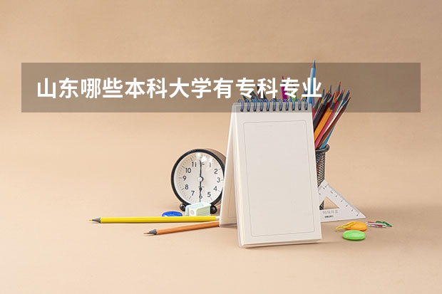 山东哪些本科大学有专科专业