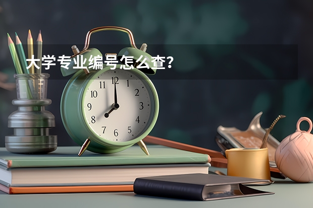大学专业编号怎么查？