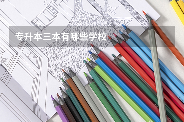 专升本三本有哪些学校