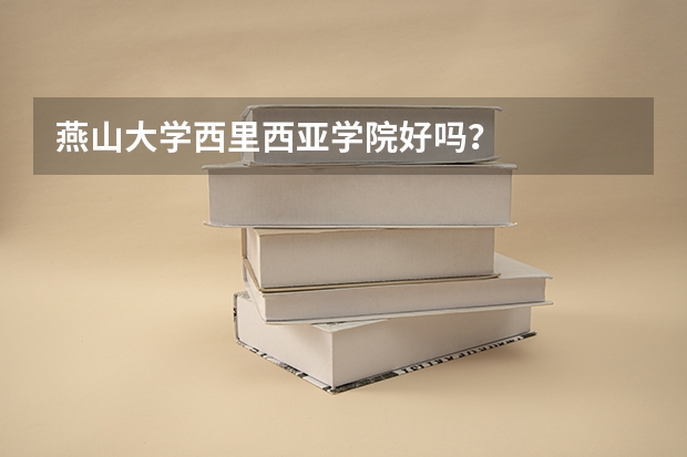 燕山大学西里西亚学院好吗?
