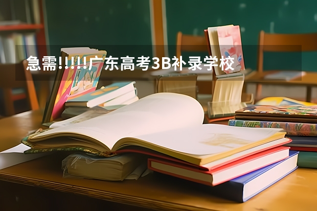 急需!!!!!广东高考3B补录学校和分数线!!我需要详细的!!谢谢!!如果满意 重重有赏(广东省分数线最低的3b大学的名字?)