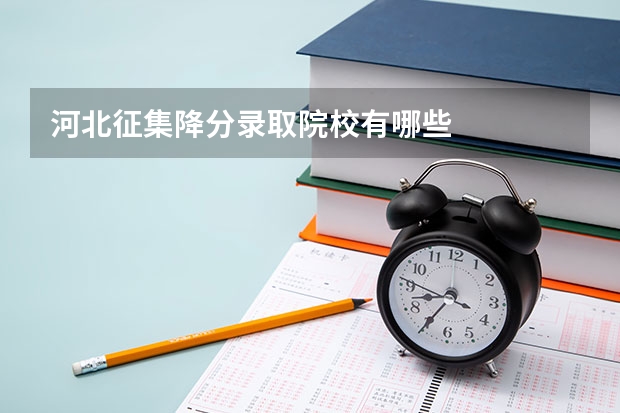 河北征集降分录取院校有哪些