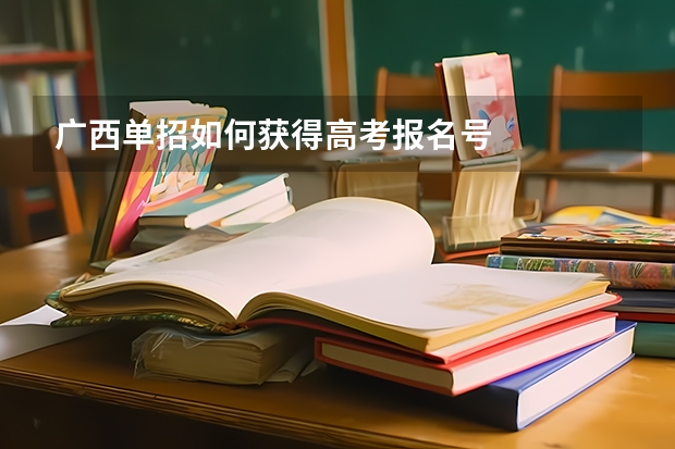 广西单招如何获得高考报名号